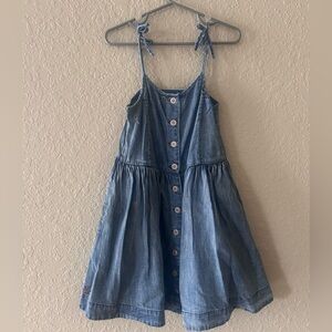 Polo by Ralph Lauren Light Blue Denim Button-Front Tie-Strap Dress (size5)